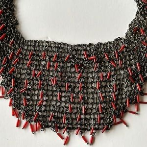 Chainmail choker “bib” necklace